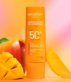 Mango + Detan Gel Sunscreen (Oil Free), SPF 50+ PA+++