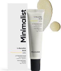 Minimalist Lip Treatment Balm for Pigmented & Dark Lips | 8% L-Ascorbic Acid with Vitamin E, Radianskin & Glycerine | For Women & Men | 12 gm