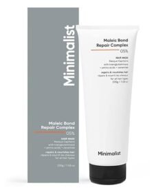 Minimalist Hair Mask For Frizzy Hair, Repairing Dry, Damaged & Dull Hair | Maleic Bond Repair Complex 05% (200g)