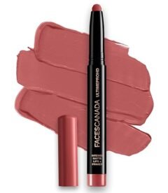 FACES CANADA Ultime Pro HD Intense Matte Lipstick + Primer - Tea Rose 10 (Nude), 1.4g