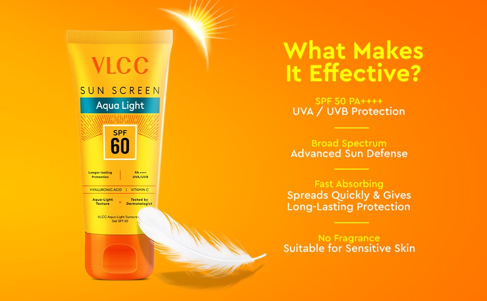 VLCC Aqua Light Sunscreen Gel SPF 70 PA++++ - 4