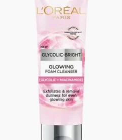 L'Oreal Paris Glycolic Bright Daily Foaming Face Cleanser With Glycolic Acid For Dull Skin (100ml)