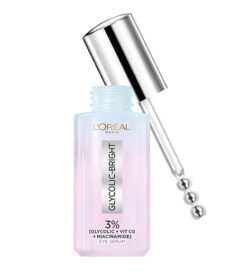 L’Oréal Paris Glycolic Bright Dark Circle Eye Serum with 3% [GLYCOLIC + VIT CG + NIACINAMIDE], 20ml