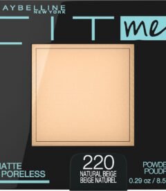 Fit Me Matte +Natural Beige Powder Foundation Makeup 220 Natural Beige (8.5g)