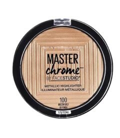 Maybelline New York Face Studio Master Chrome Metallic Highlighter, luminous skin  6.7 grams  Molten Gold