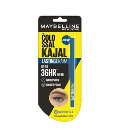 Maybelline New York Colossal Lasting drama Kajal - 36H Wear, Waterproof, Smudge Proof Kajal - 50 Under The Sea (Blue), 0.31g