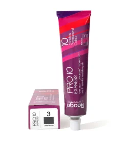 Raaga Professional Pro 10 Express Colour | 10 Minutes Permanent Hair Colour (Dark Brown 3) High Diffusion Technology and 5 Nourishing Essential Oils - 90 gm