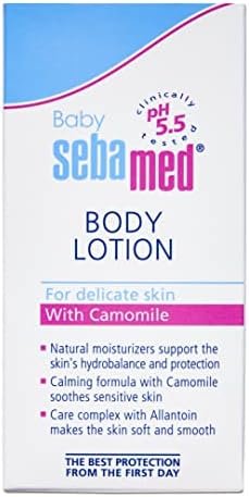 Sebamed Baby Body Lotion 50 ml|Ph 5.5|Camomile & Allantoin| Dermatalogically tested| Sensitive skin