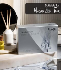 Raaga Professional Stem Cells Infused Platinum 6 Step Facial Kit | Platinum Colloid, Argan Stem Cells (61g)
