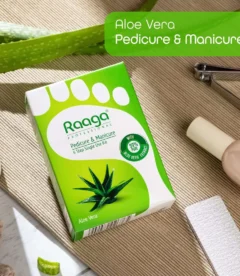 Raaga Professional Aloe Vera Pedicure and Manicure Kit for Soft & Relaxed Hands and Feet | 99% Pure Aloe Vera Extract | 6 Sachets | 63 gm