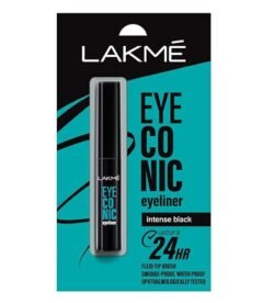 LAKMÉ Eyeconic Liquid Eye Liner, Black, Long Lasting Matte Waterproof Liner - Smudge Proof, Transfer Proof Eye Makeup for 24 hrs, 4.5 ml