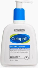 Cetaphil Oily Skin Cleanser, Daily Face Wash For Oily, Acne Prone Skin, Gentle Foaming, 250Ml