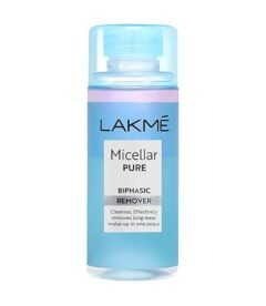 Lakme Biphasic Micellar Face Cleansing Water 100ml | Removes Waterproof Makeup | Oil and Water Formula