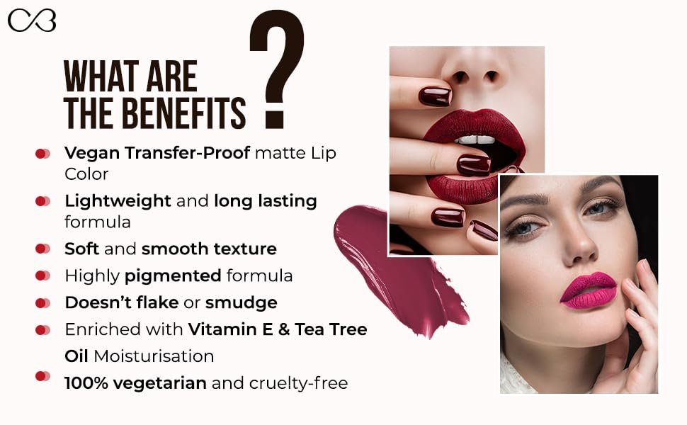 Matte lipstic,transfer proof lipstick,long lasting,Vegan lipstick,highly pigmented