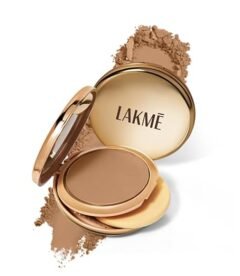 Lakme Unreal Dual Cover Pressed Powder, 2 In 1 Compact + Foundation, Non Cakey Coverage, Lightweight & Long Lasting Compact, 16 Sand,9g