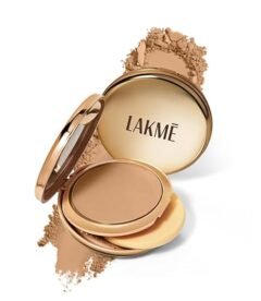 Lakme Unreal Dual Cover Pressed Powder, 2 In 1 Compact + Foundation, Non Cakey Coverage, Lightweight & Long Lasting Compact, 20 Nude, 9g