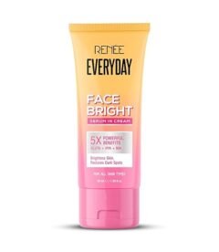 RENEE Everyday Face Bright Serum In Cream | Brighter, Hydrated Skin | Reduces Dark Spots, Even Skin Tone | With Niacinamide, Hyaluronic acid & Glutathione | 50 ml