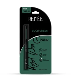 RENEE Bold Green Kajal Pen with Sharpener, 0.35g