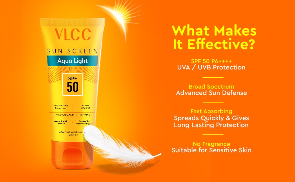 VLCC Aqua Light Sunscreen Gel SPF 70 PA++++ - 4