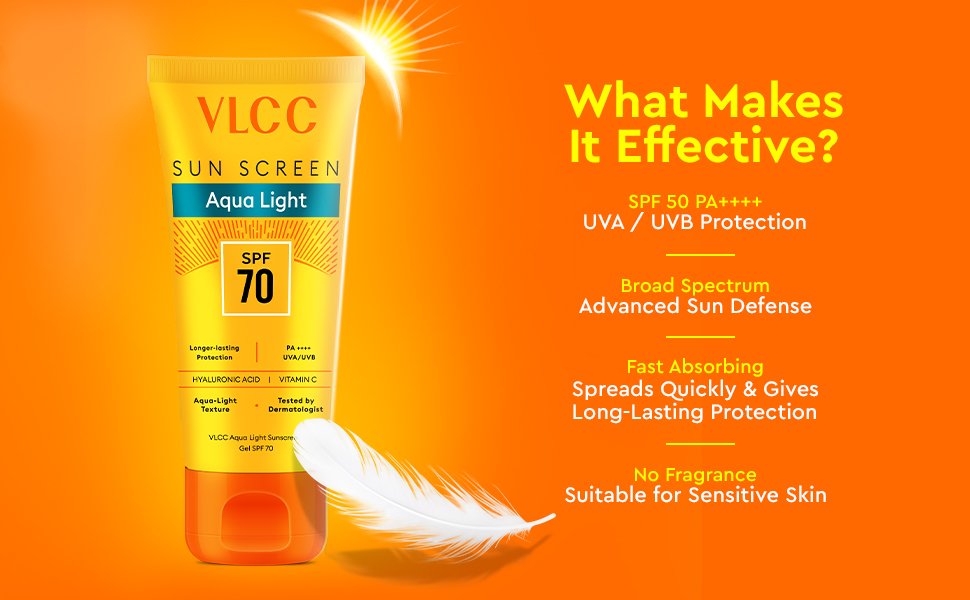 VLCC Aqua Light Sunscreen Gel SPF 70 PA++++ - 4