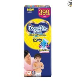 MamyPoko Pants All Night Absorb Baby Diapers, X-Large (XL), 22 Count 12-17 kg