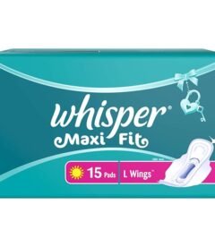 Whisper Maxi Fit Sanitary Pads - Large Wings (Pack of 15 Piece Pack)