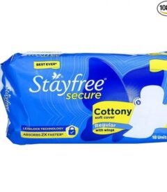 Stayfree Secure Cottony Soft Cover with Wings Sanitary Pads - Regular 18 Count