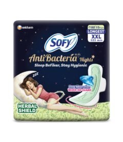 Sofy Anti Bacteria Overnight Extra Long Sanitary Pads, XX-Large, 15 Pads