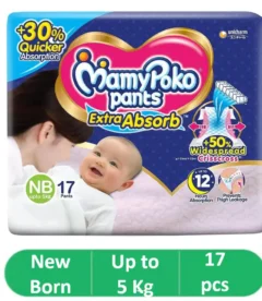 Mamypoko Extra Absorb Pant Style Diaper | NB | 17 pcs
