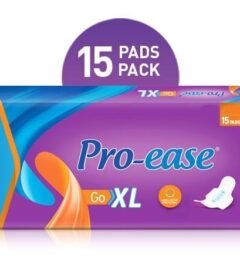 Pro-ease Go XL Sanitary Pads, 2X Absorption, 50mm Longer 15 PADS