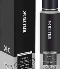 KILLER Wave No Gas Deodorant Body Spray  -  For Men (150 ml)