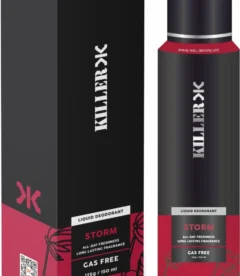 KILLER Storm No Gas Deodorant Body Spray  -  For Men (150 ml)