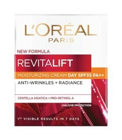 L'Oréal Paris Day Cream, SPF 35 Pa++, Anti-Wrinkle and Radiance, Boosts Skin Elasticity, With Centella Asiatica,Revitalift, 50ml