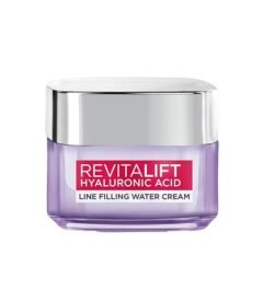 L'Oréal Paris Hyaluronic Acid Line Filling Water Cream, Moisturiser, Hyaluronic Acid for Hydration, Replumps Skin, Ceramides for Skin Barrier Repair, Reduces Fine Lines, 15ml