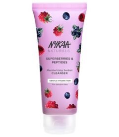 Nykaa Superberries & Peptides Moisturizing Sorbet Cleanser, Gentle Hydration Face Wash for Sensitive Skin, 100ml