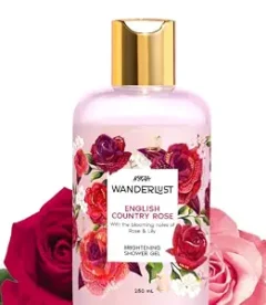Nykaa Wanderlust English Country Rose Body Wash for Women | Hydrating & Barrier Repair with Vitamin E & Glycerine | Gentle Cleanser for Nourished, Refreshing Skin | 250ml