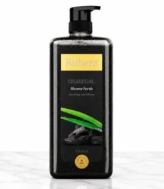 Shower Scrub Charcoal – Deep Cleansing Exfoliating Body Wash for Fresh & Smooth Skin – 1000ml