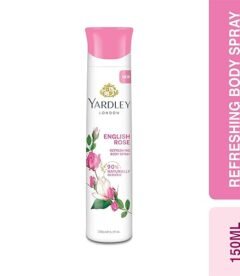 Yardley London English Rose Refreshing Deodorant Body Spray For Women, 150ml