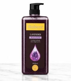 RUBERA  Shower Scrub Lavender – Relaxing Exfoliating Body Wash with Lavender Extract for Soft & Smooth Skin – 1000ml
