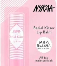 Nykaa Strawberry Serial Kisser Lip Balm,Clear, 1 Count