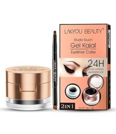 Lakyou Beauty Eyebrow Gel with Brush | 3-in-1 Eyebrow Filler, Gel Eyeliner & Kajal