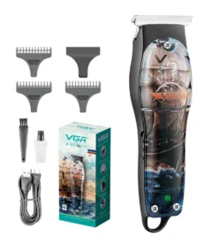 VGR V-953 Professional T-Blade Hair Trimmer for Men, 120 min Runtime with 3 Cutting Guide Combs (Multicolor)