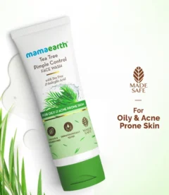 MAMAEARTH Tea Tree Pimple Control Face Wash with Tea Tree & Salicylic for Oily & Acne-Prone Skin - 80ml