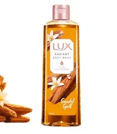 LUX Sandal Spell Bodywash, with Niacinamide, 245ml for Radiant & Bouncy Skin Feel