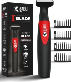 BEARDO I-Blade Body | Beard, Hair, Groin One Blade, No Nicks & Cuts, Trimmer For Men | Trimmer 150 min  Runtime 4 Length Settings (Black)