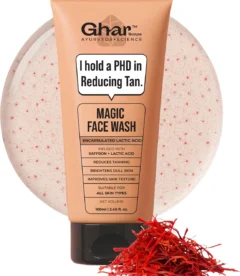Ghar Soaps Magic Face wash | Tan Removal, Skin Brightening & Radiant Glow Face Wash (100 ml)